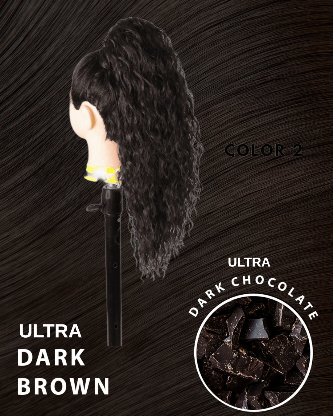 Coda #6 Riccio Morbido con Coulisse Castano Natutale Coda #6 Riccio Morbido con Coulisse Castano Natutale