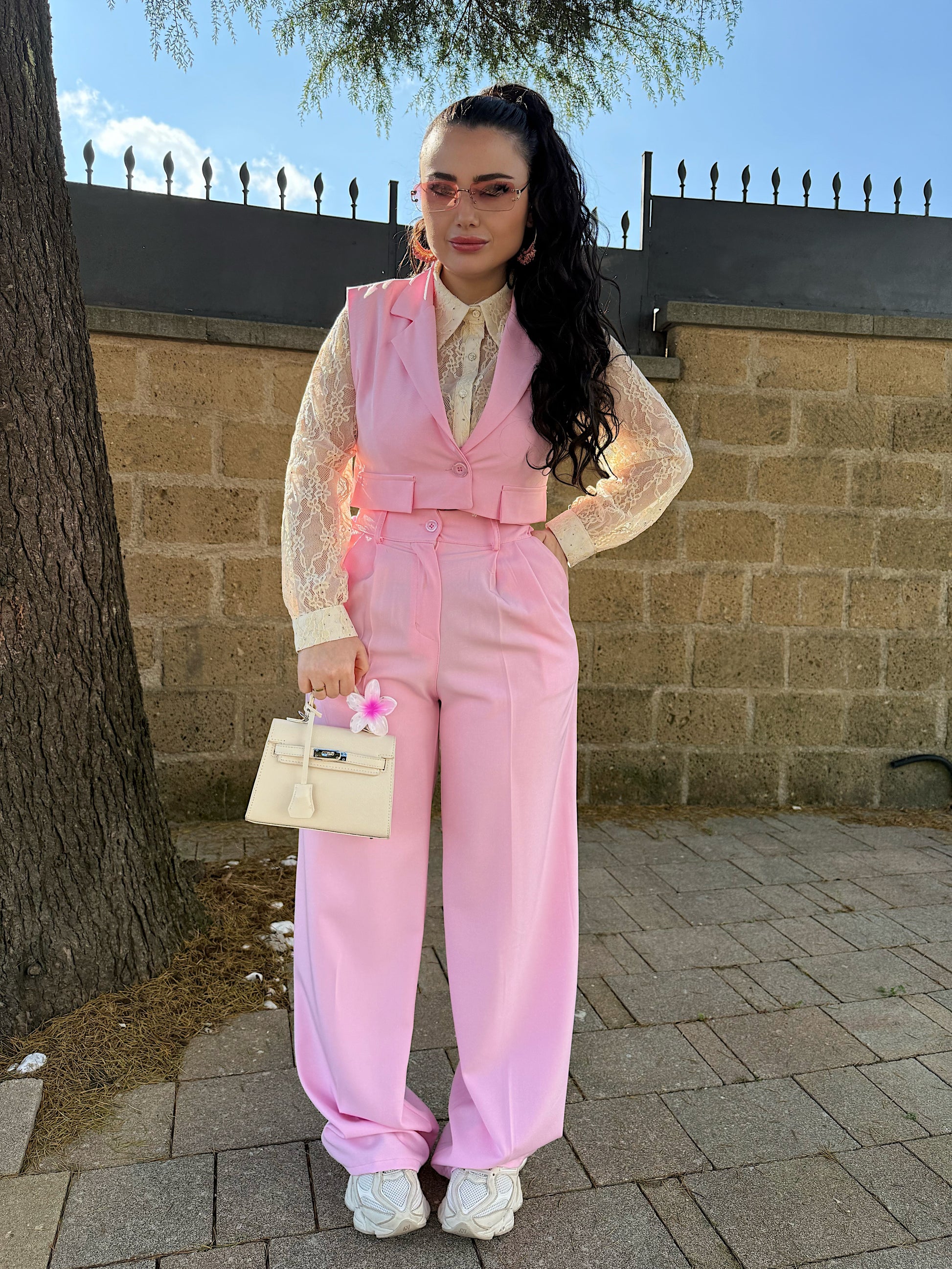 Camicia in pizzo con strass - R.a. Boutique