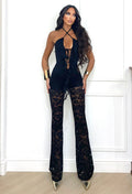 Tuta lace obsession nera - R.a. Boutique