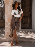 Bermuda Leopard con elastico - R.a. Boutique