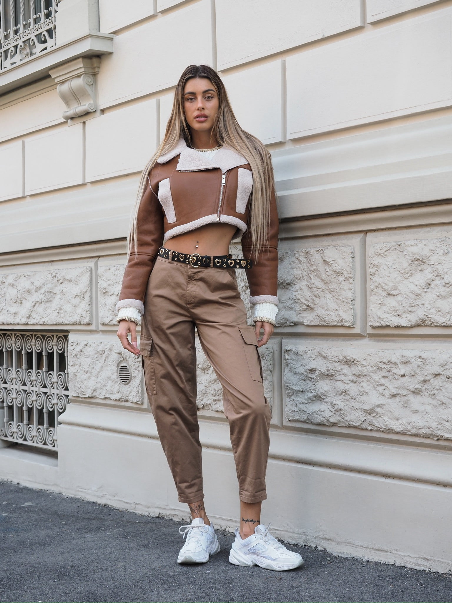 Pantalone cargo choco - R.a. Boutique 