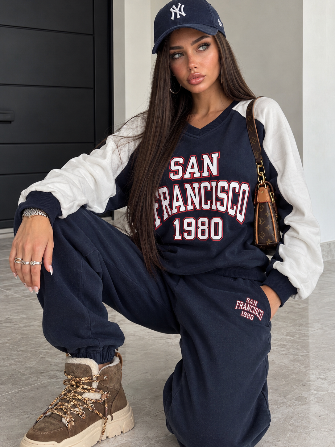 Completo Tuta San Francisco 1980 Bicolor – Blu Navy e Bianco - R.a. Boutique