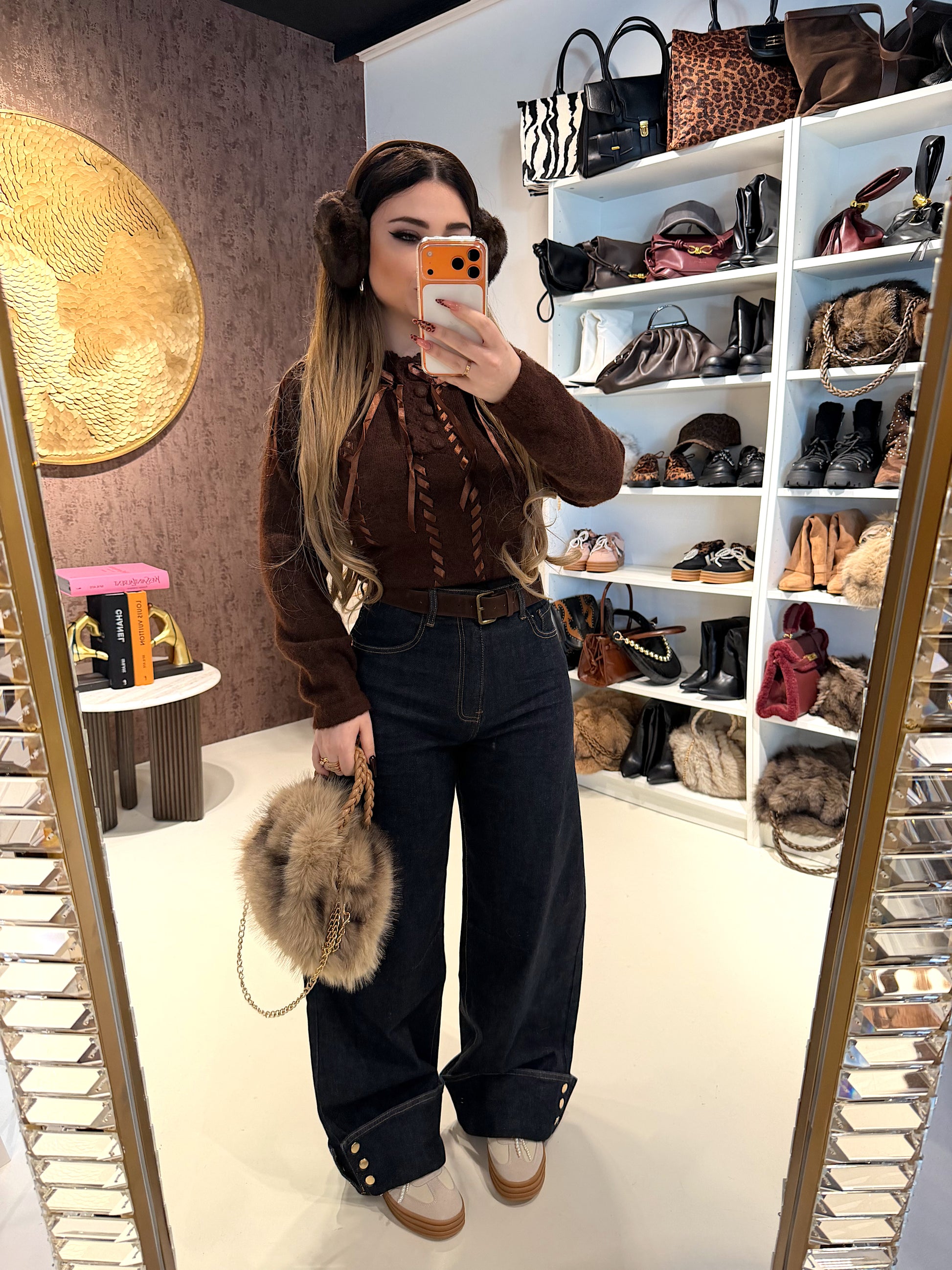 Maglioncino con fiocchi e bottoni - R.a. Boutique