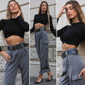 Maglioncino nero crop a onde - R.a. Boutique 