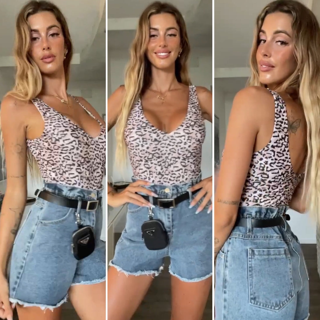 Short di jeans con borsetta - R.a. Boutique 