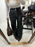 Pantalone in Ecopelle con Lacci Laterali - R.a. Boutique