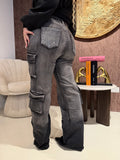 Dark Glam Cargo Jeans - R.a. Boutique