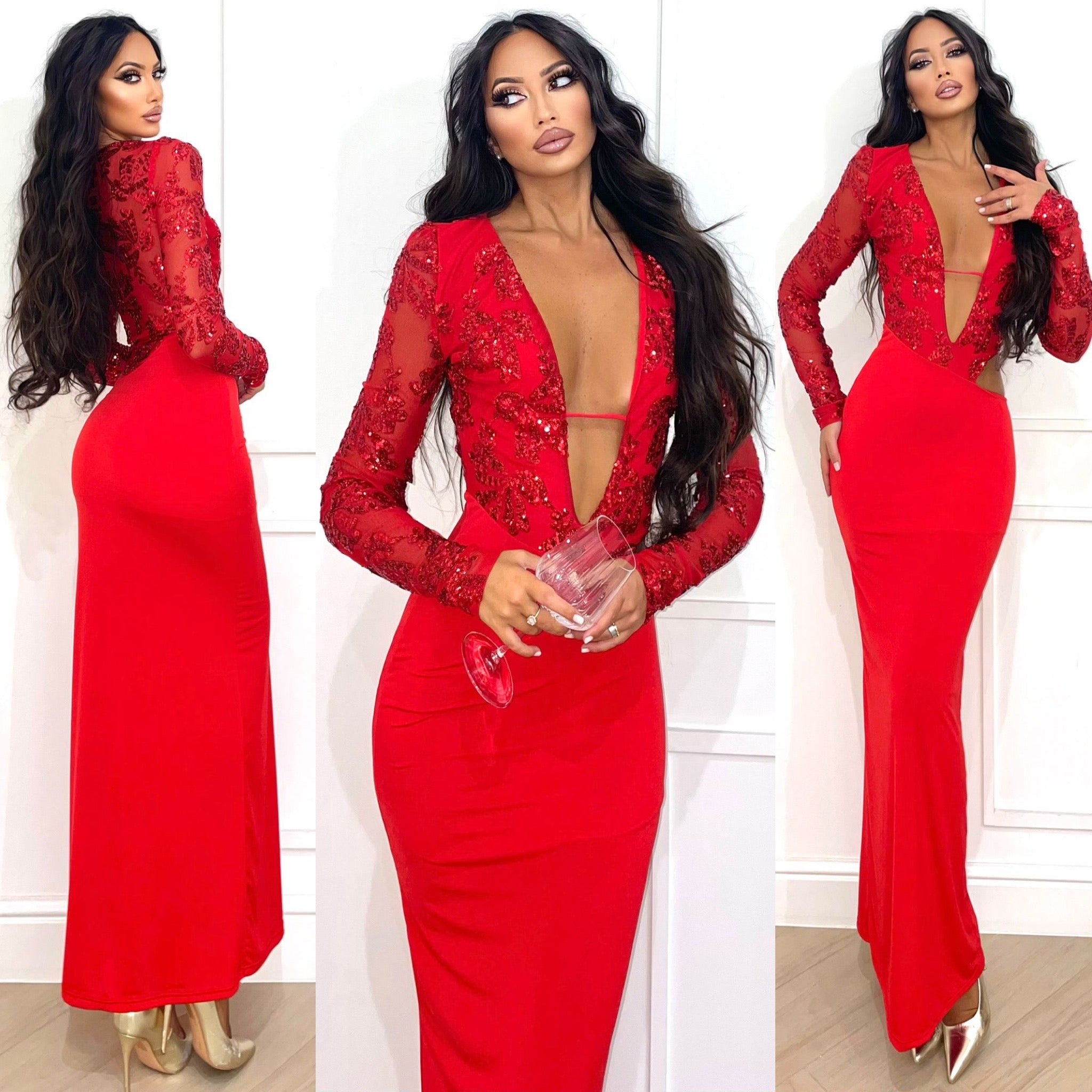 Abito Euphoria con paillettes