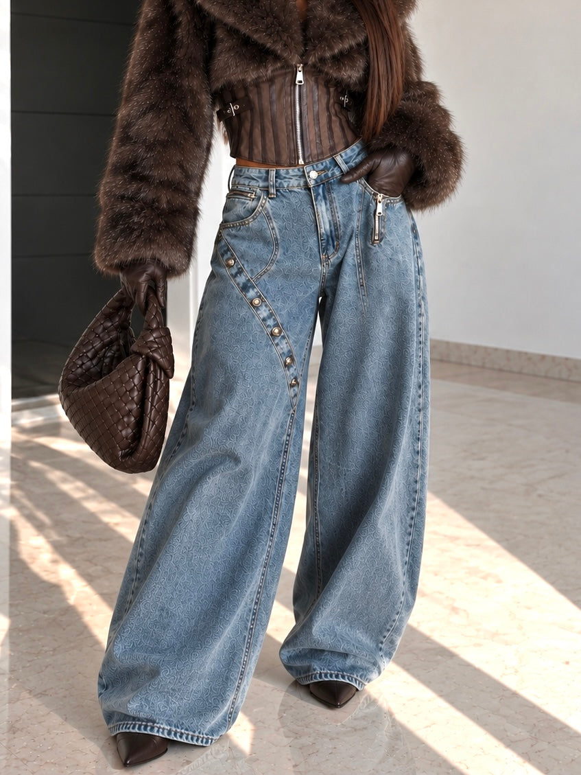 Jeans Balloon Zip Detail - R.a. Boutique
