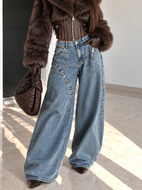 Jeans Balloon Zip Detail