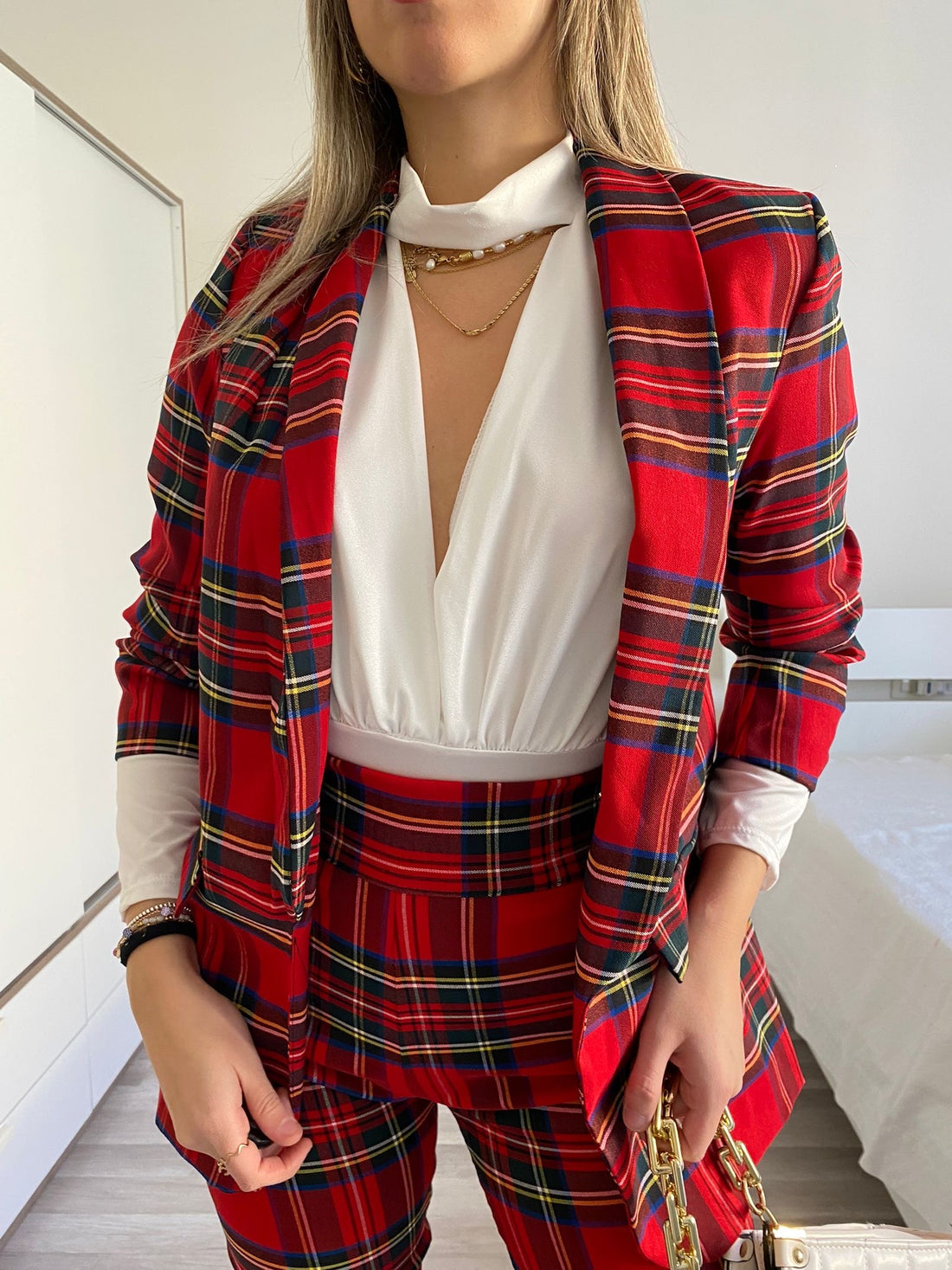 Completo giacca e pantalone scozzese - R.a. Boutique 