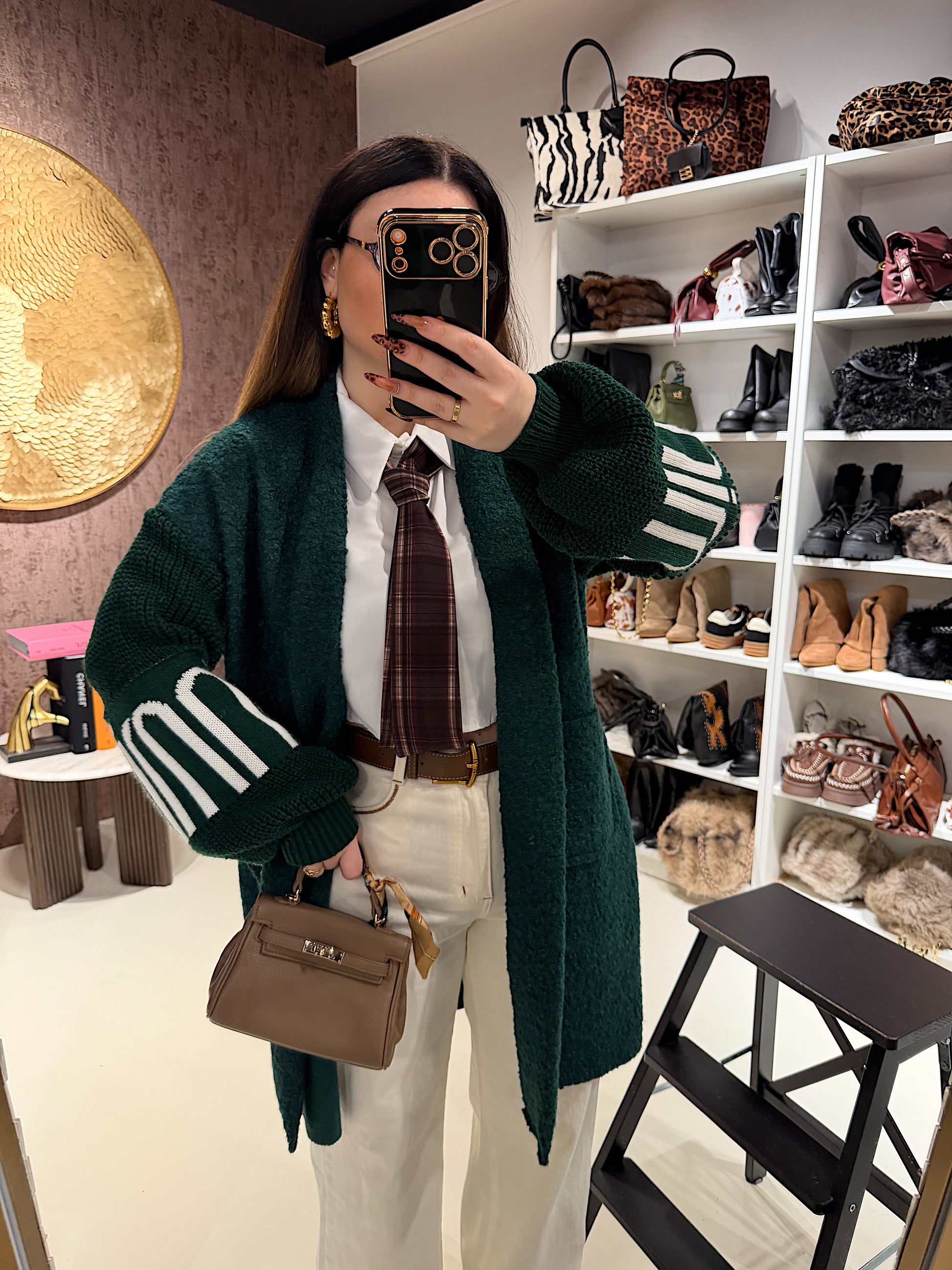 Cardigan lungo con polsino - R.a. Boutique