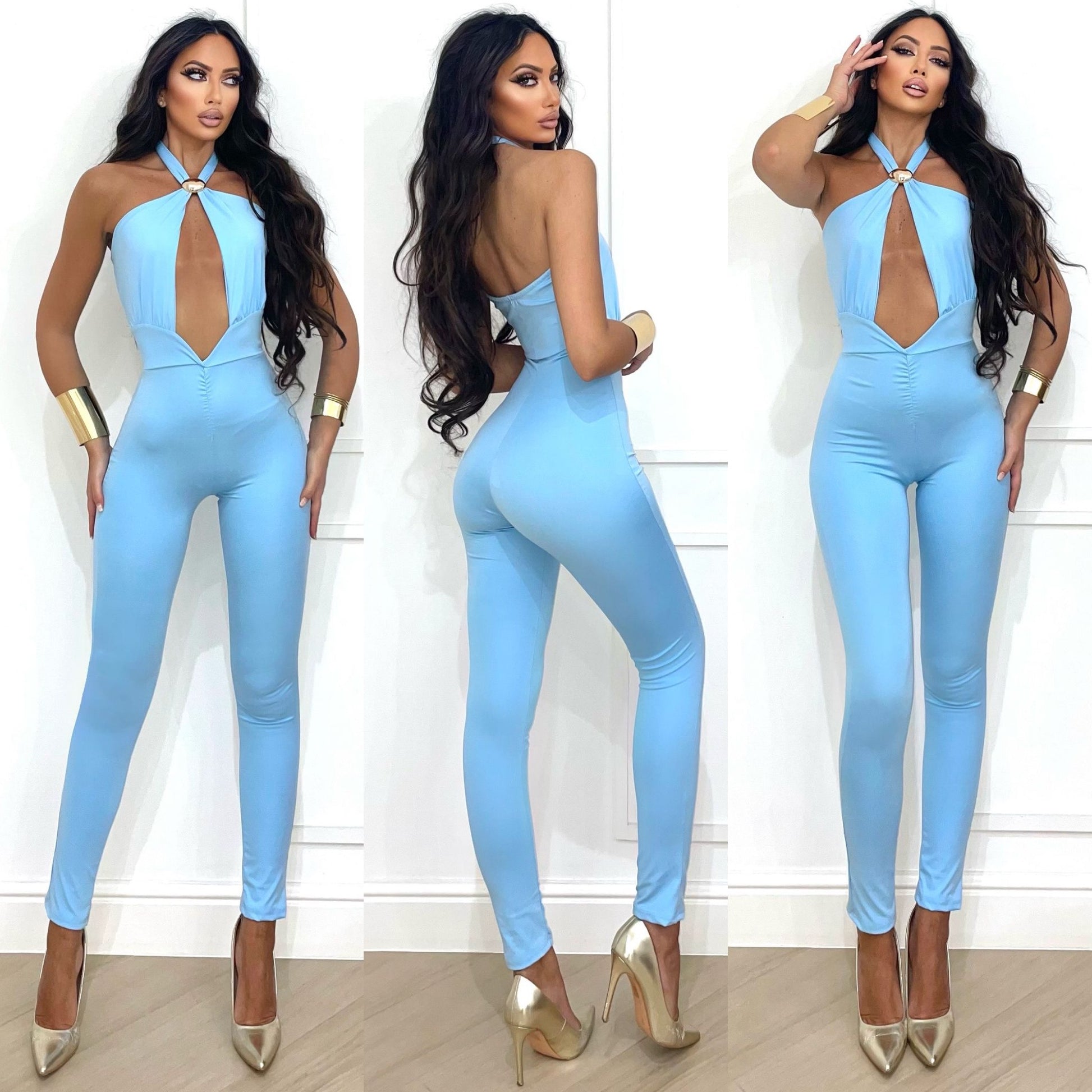Tuta Cross Glam blue Sky - R.a. Boutique