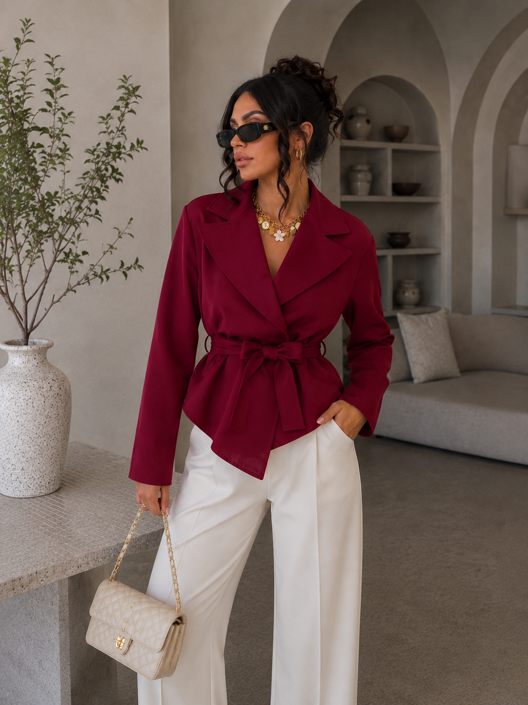 Giacca basic incrocio e fiocco - R.a. Boutique