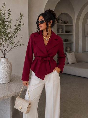 Giacca basic incrocio e fiocco - R.a. Boutique