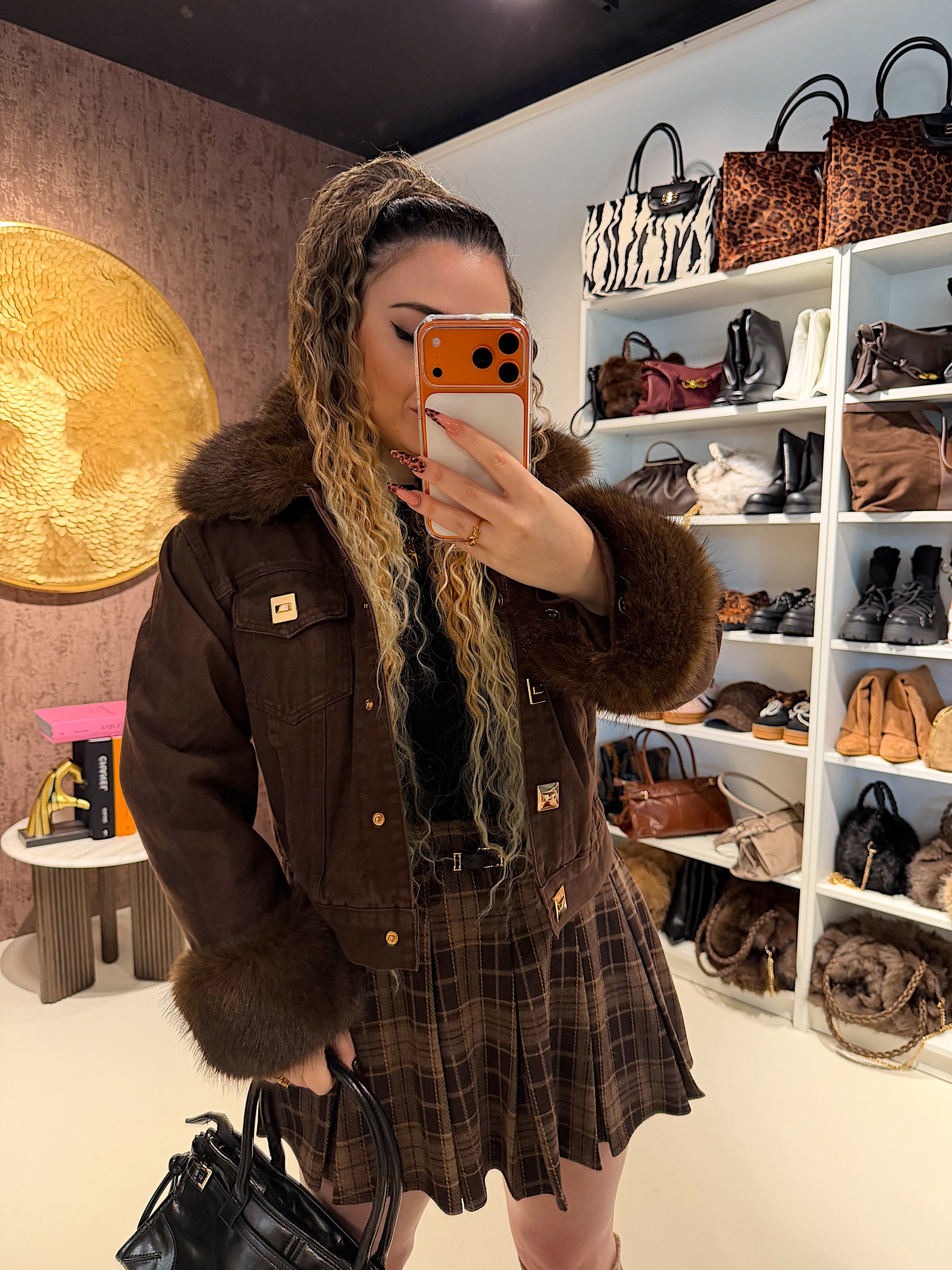 Giacca Denim Luxury Fur - R.a. Boutique