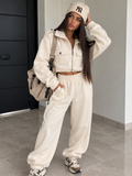 Completo Felpato Urban Cargo Panna - R.a. Boutique