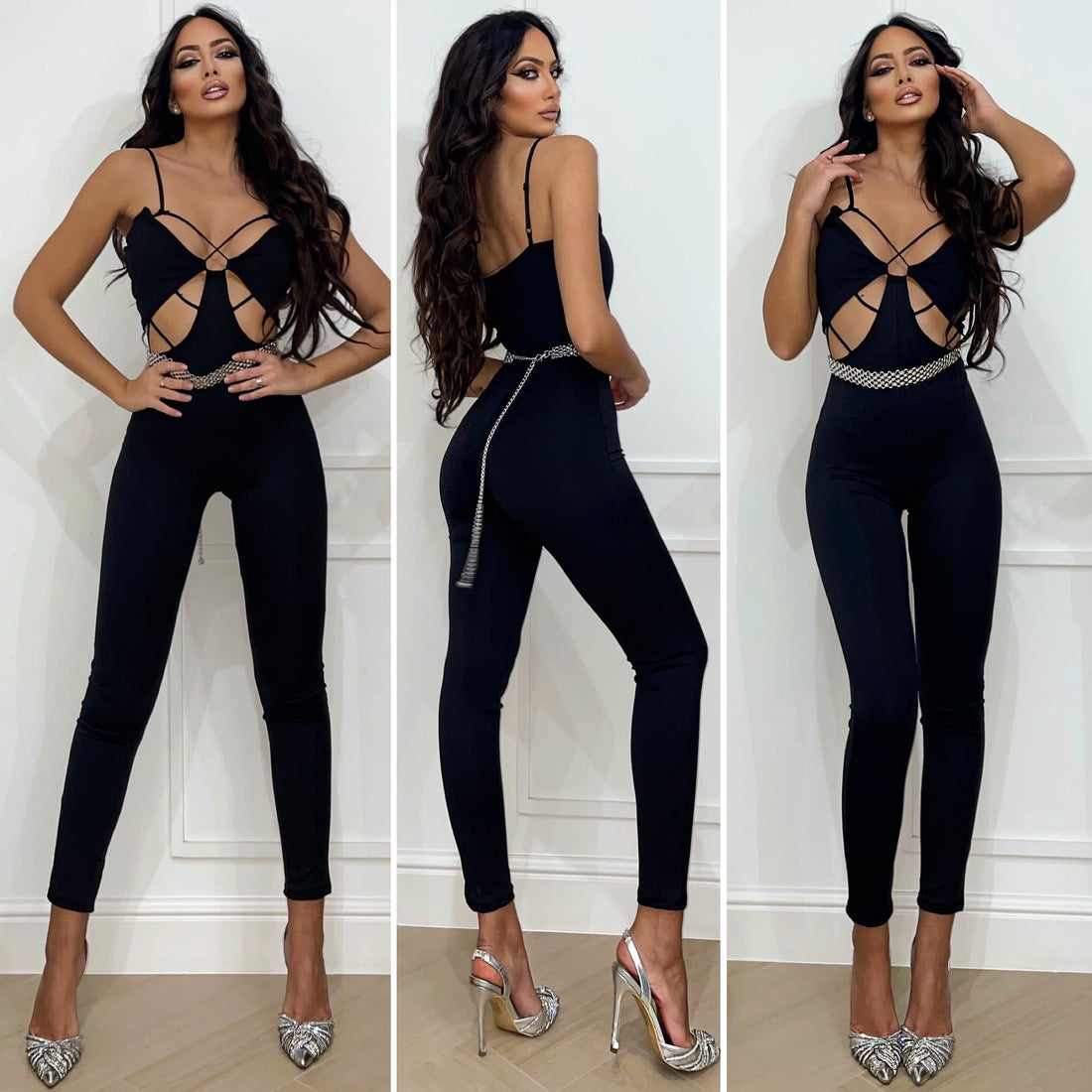 Tuta con incroci nera - R.a. Boutique 