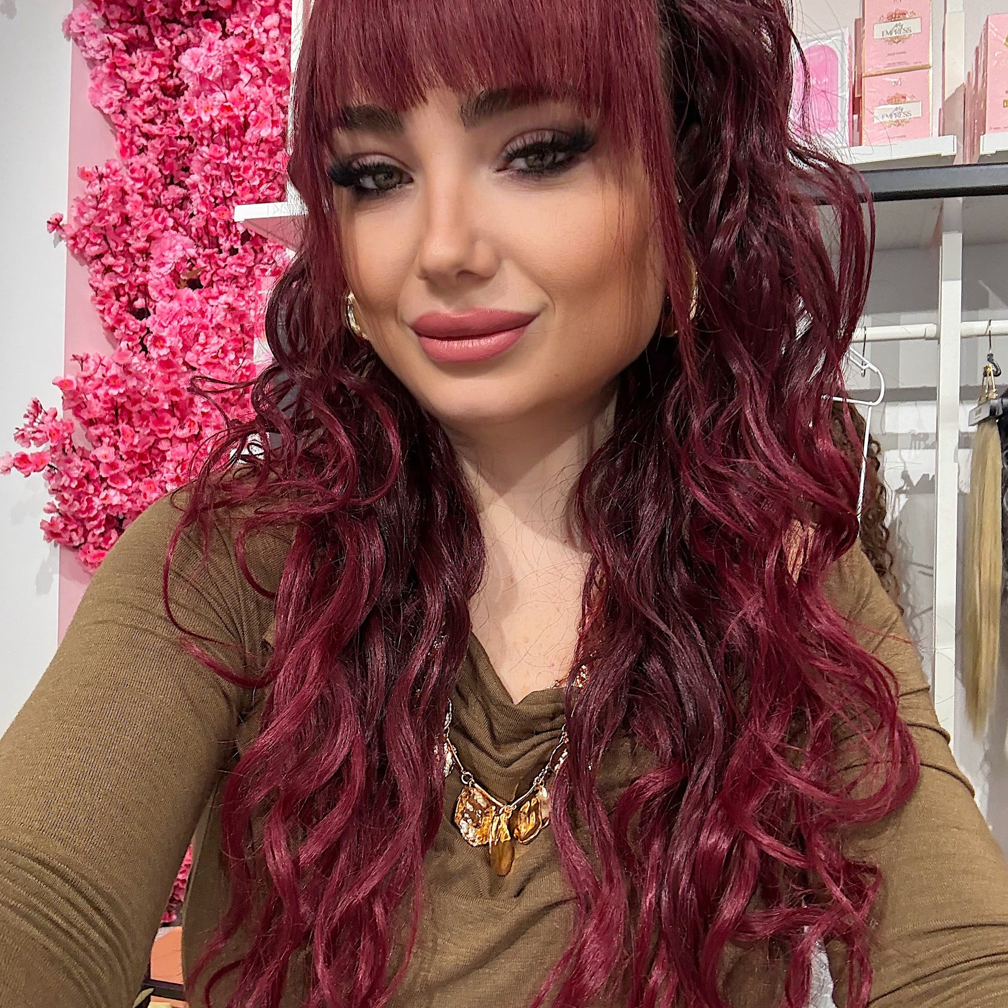 Coda #t1/b burg Riccio Morbido con Coulisse Rosso degradè - R.a. Boutique