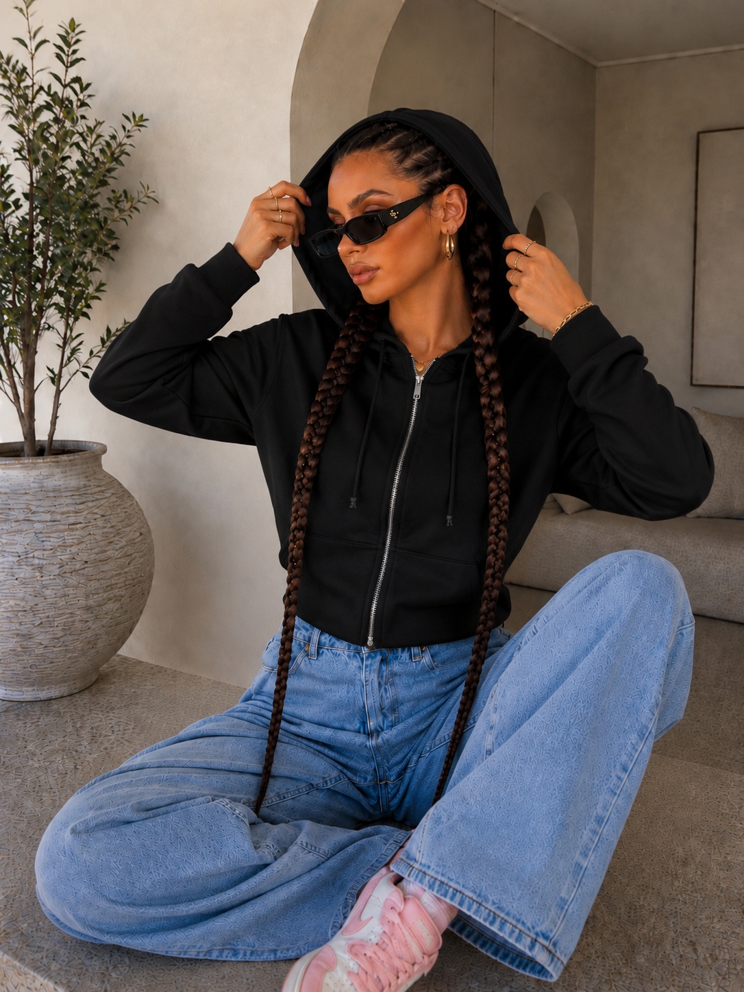 Felpa primaverile con Zip - R.a. Boutique