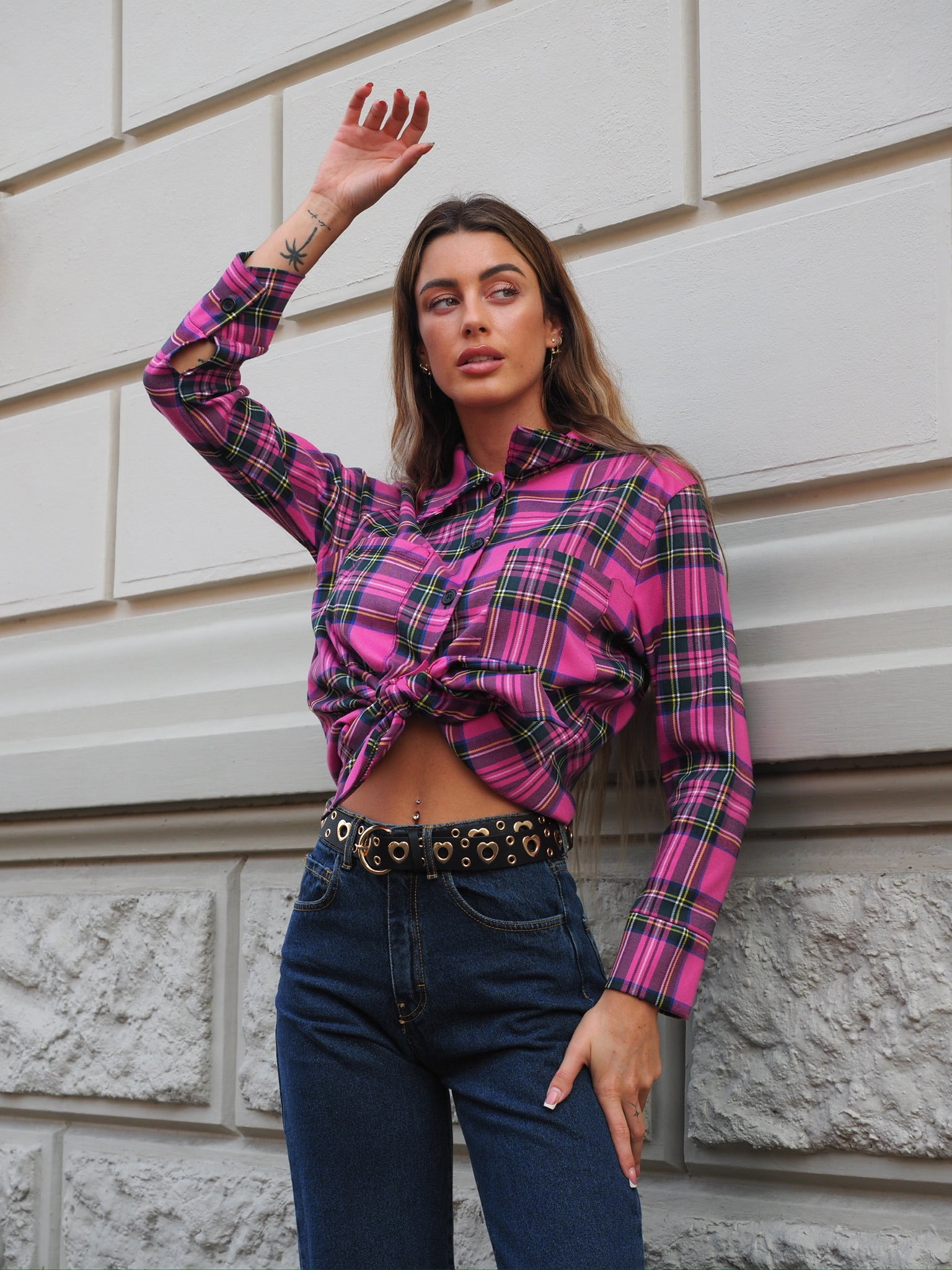 Camicia check Fuxia - R.a. Boutique 