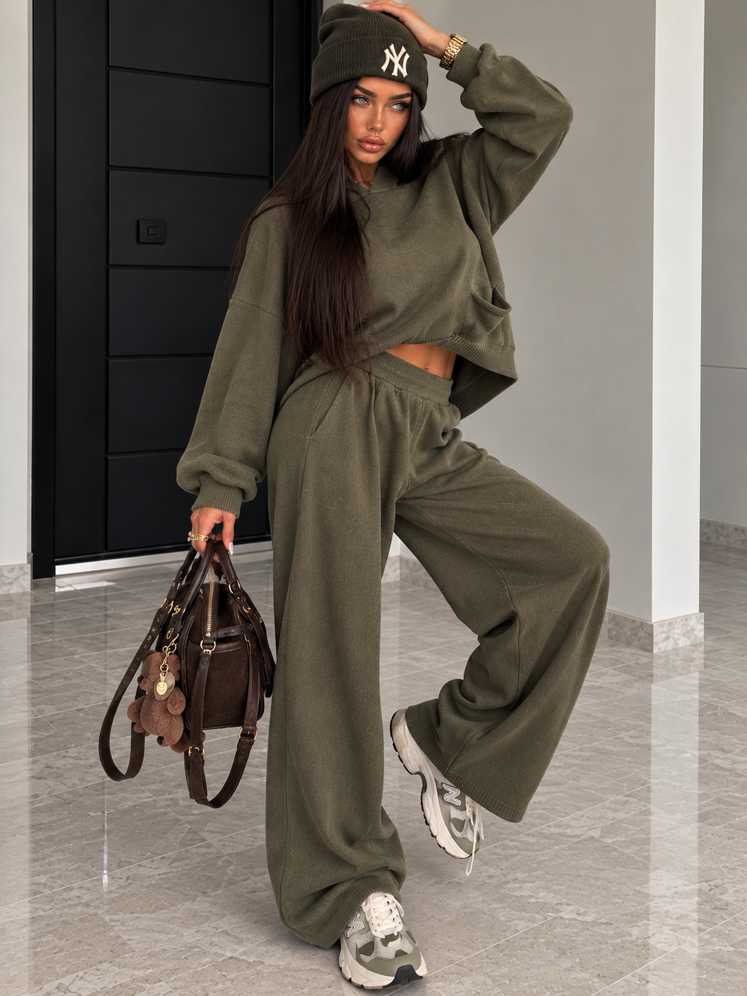 Completo Soft Winter con cappuccio – Verde Militare - R.a. Boutique