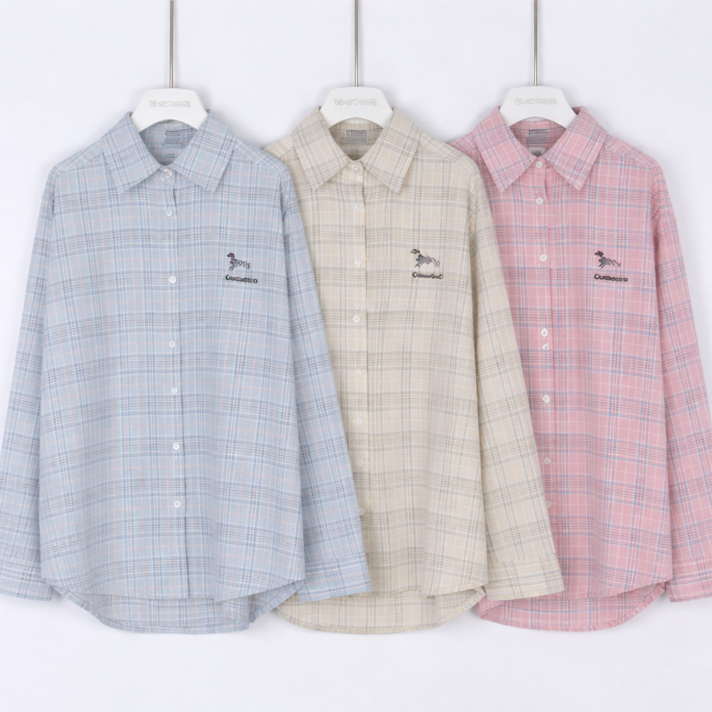 Camicia a quadri con bassotto - R.a. Boutique