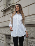 Camicia over bianca senza taschino - R.a. Boutique 