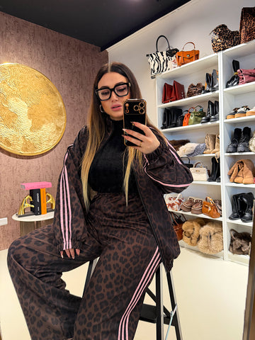 Giacca maculata con bande rosa - R.a. Boutique