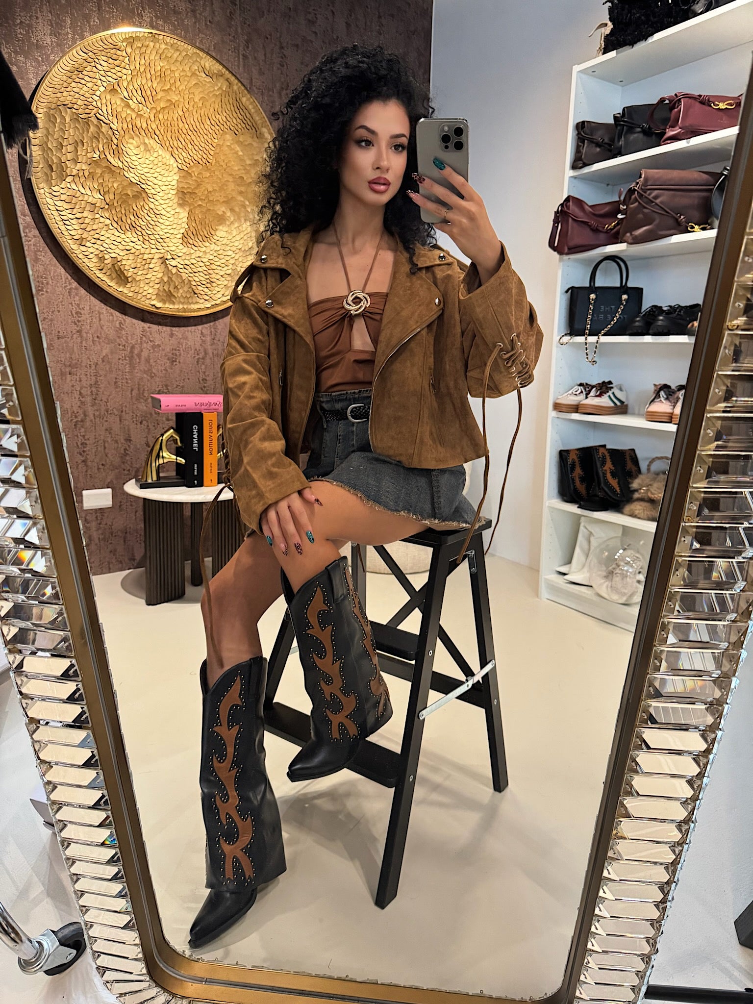 Gonna in jeans con cintura - R.a. Boutique