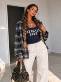 Camicia Check con brillantini e canotta compresa - R.a. Boutique