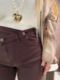 Jeans a Vita brown Asimmetrica Twist Up - R.a. Boutique