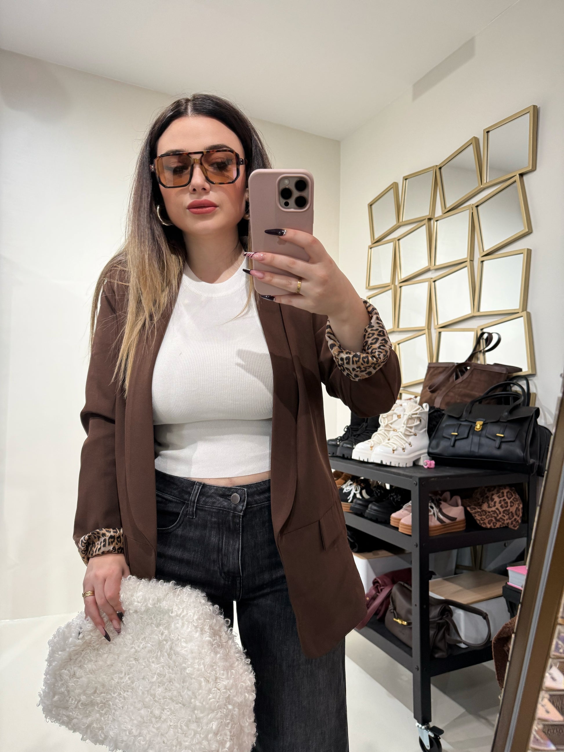 Giacca con fodera maculata - R.a. Boutique