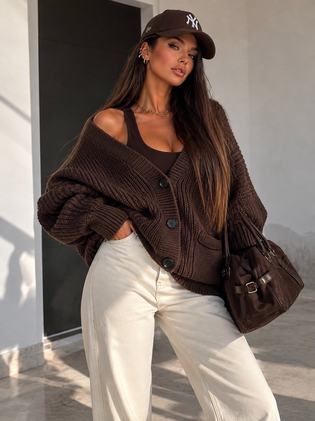 Cardigan in maglia con polsino - R.a. Boutique