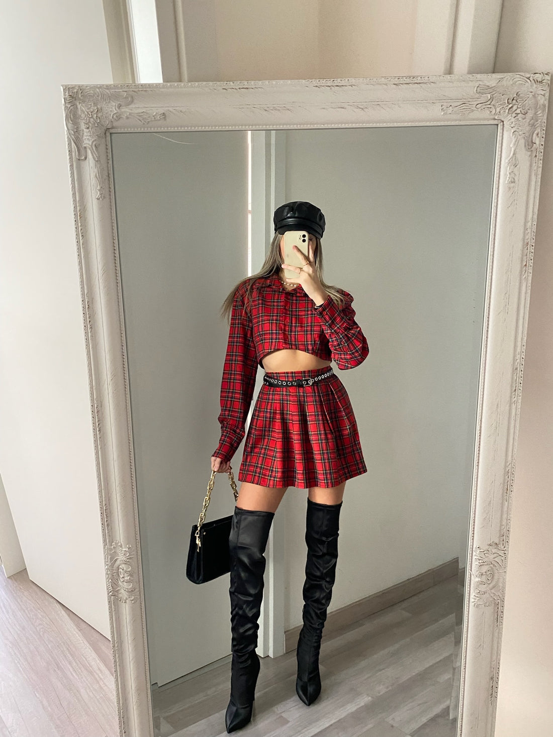 Completo camicia e gonna scozzese - R.a. Boutique 