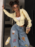 Felpa Crop Gialla con Vita Corsetto - R.a. Boutique