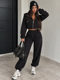 Completo Felpato Urban Cargo Nero - R.a. Boutique