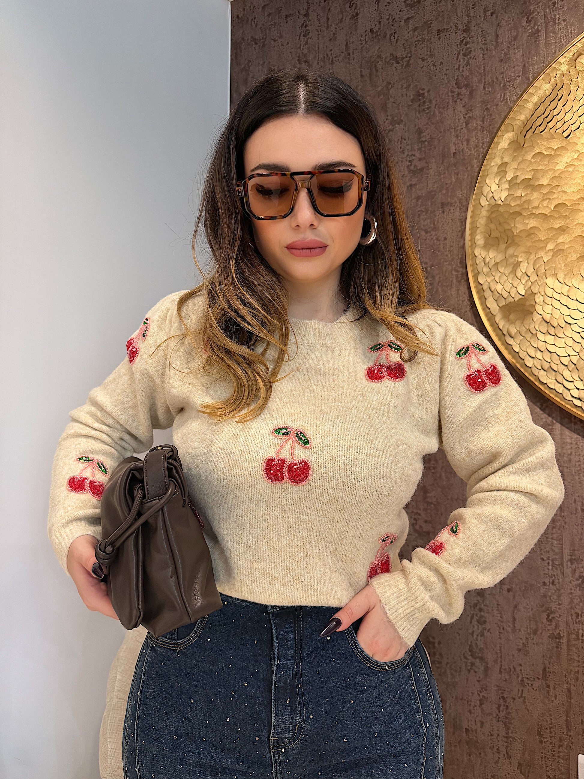 Maglione Sweet Cherry - R.a. Boutique