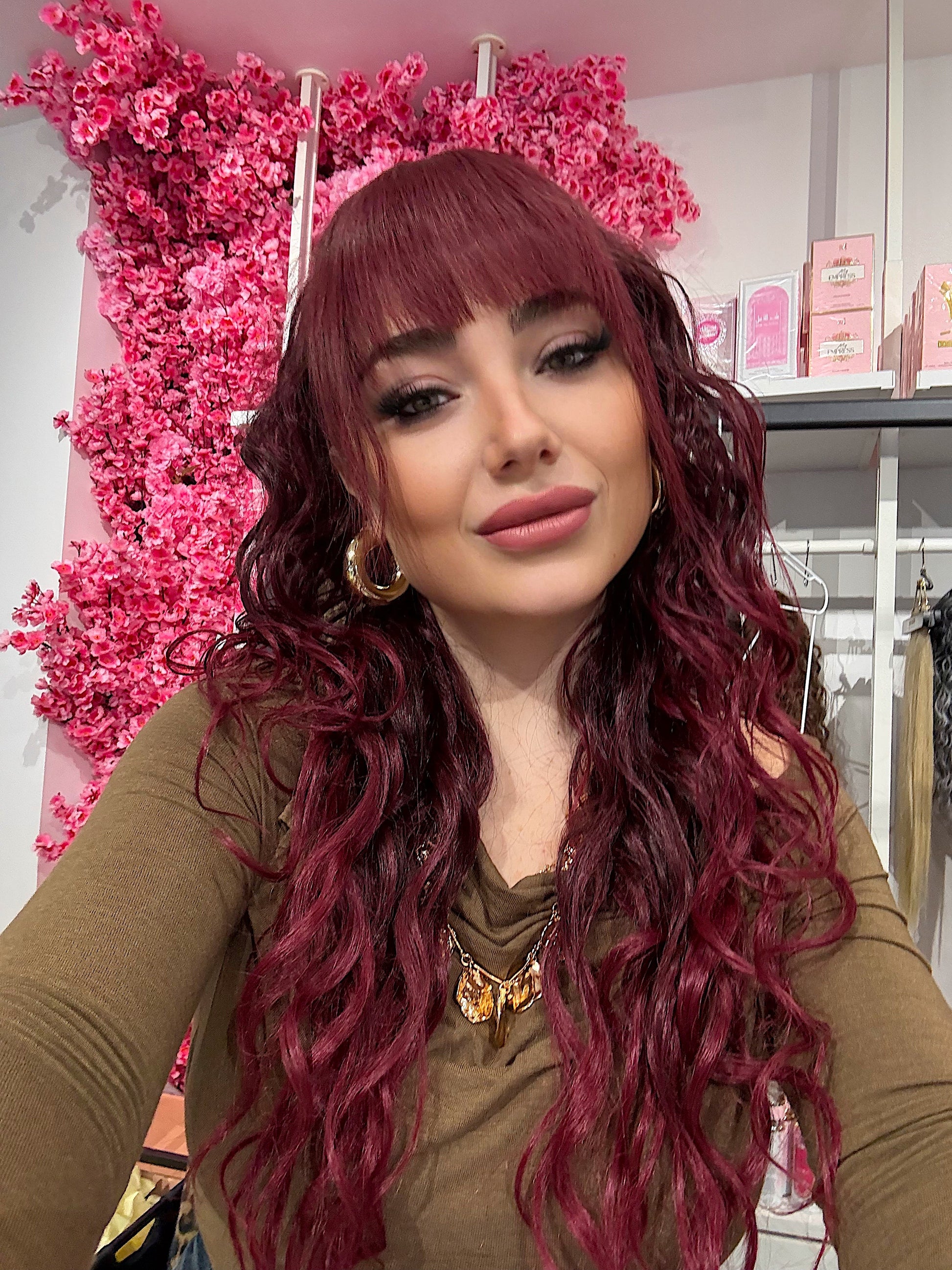 Coda #t1/b burg Riccio Morbido con Coulisse Rosso degradè - R.a. Boutique