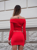 Abito in maglia rosso scollo a cuore - R.a. Boutique 