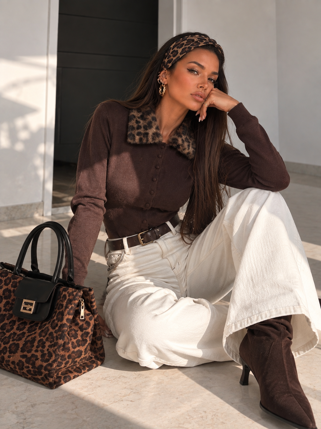 Pantalone essential white con cintura compresa - R.a. Boutique