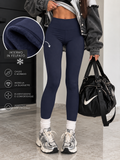 Leggings a Vita Alta Blu - R.a. Boutique