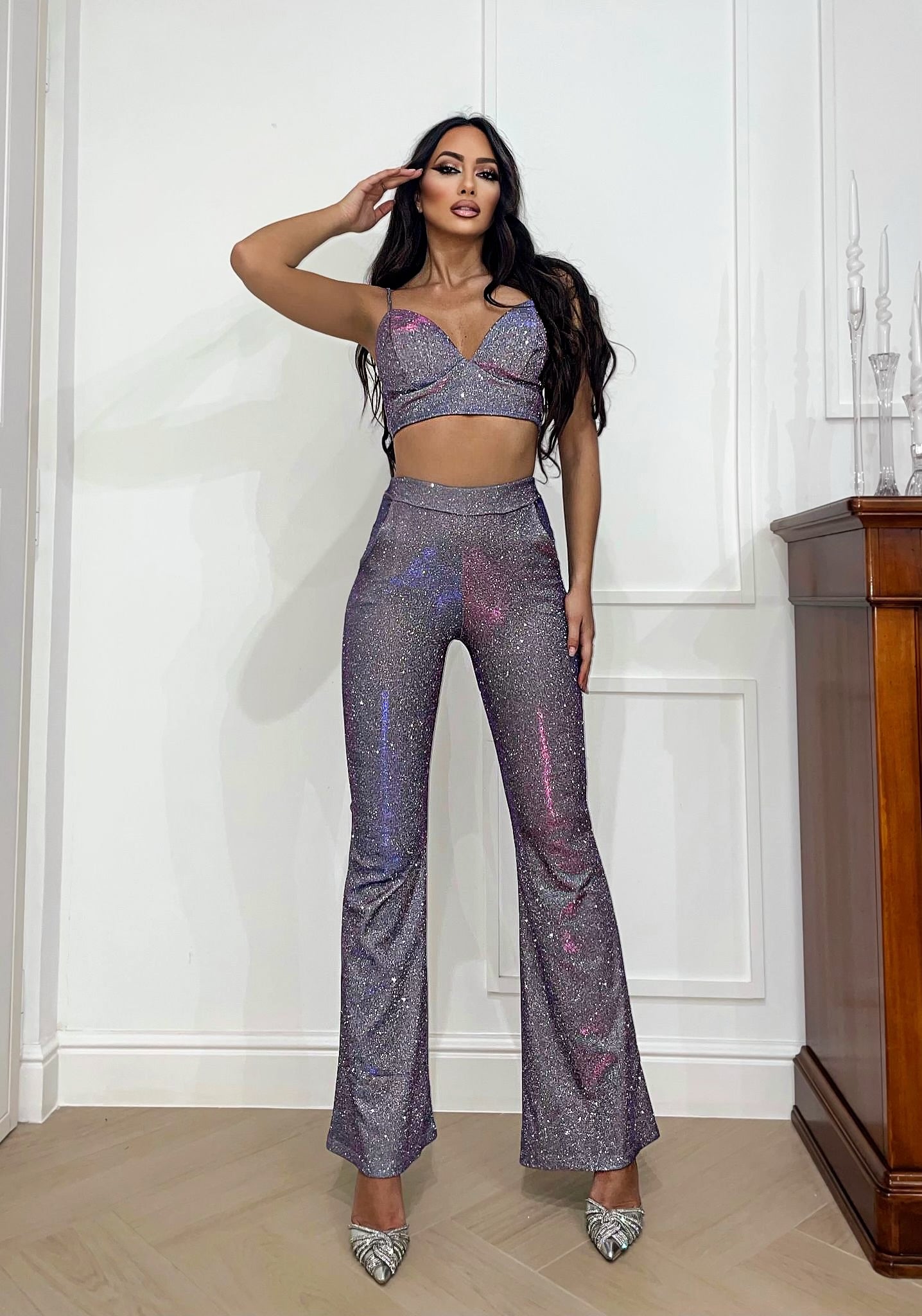 Completo elegant glitter purple - R.a. Boutique 