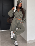 Completo Felpato Urban Cargo Verde Army - R.a. Boutique