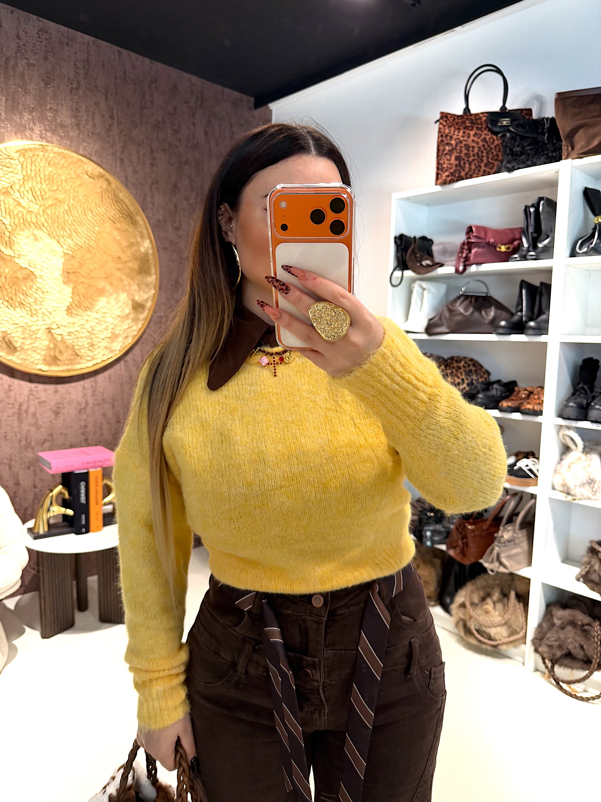 Maglioncino Softy giallo - R.a. Boutique