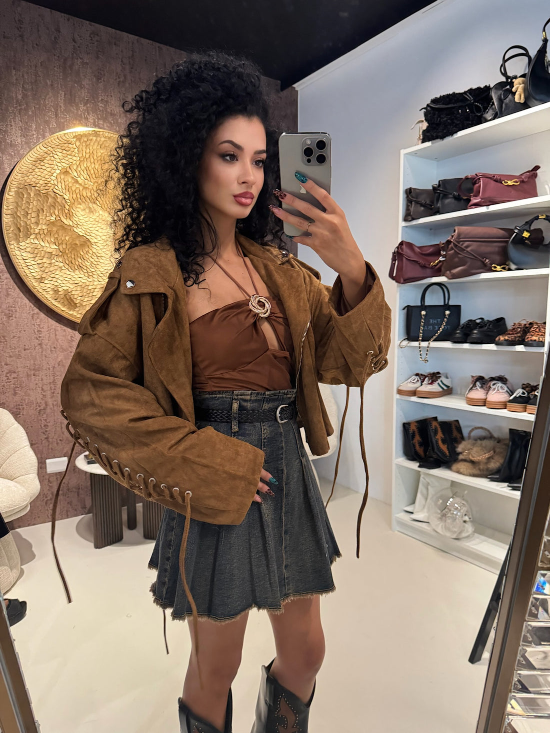 Gonna in jeans con cintura - R.a. Boutique