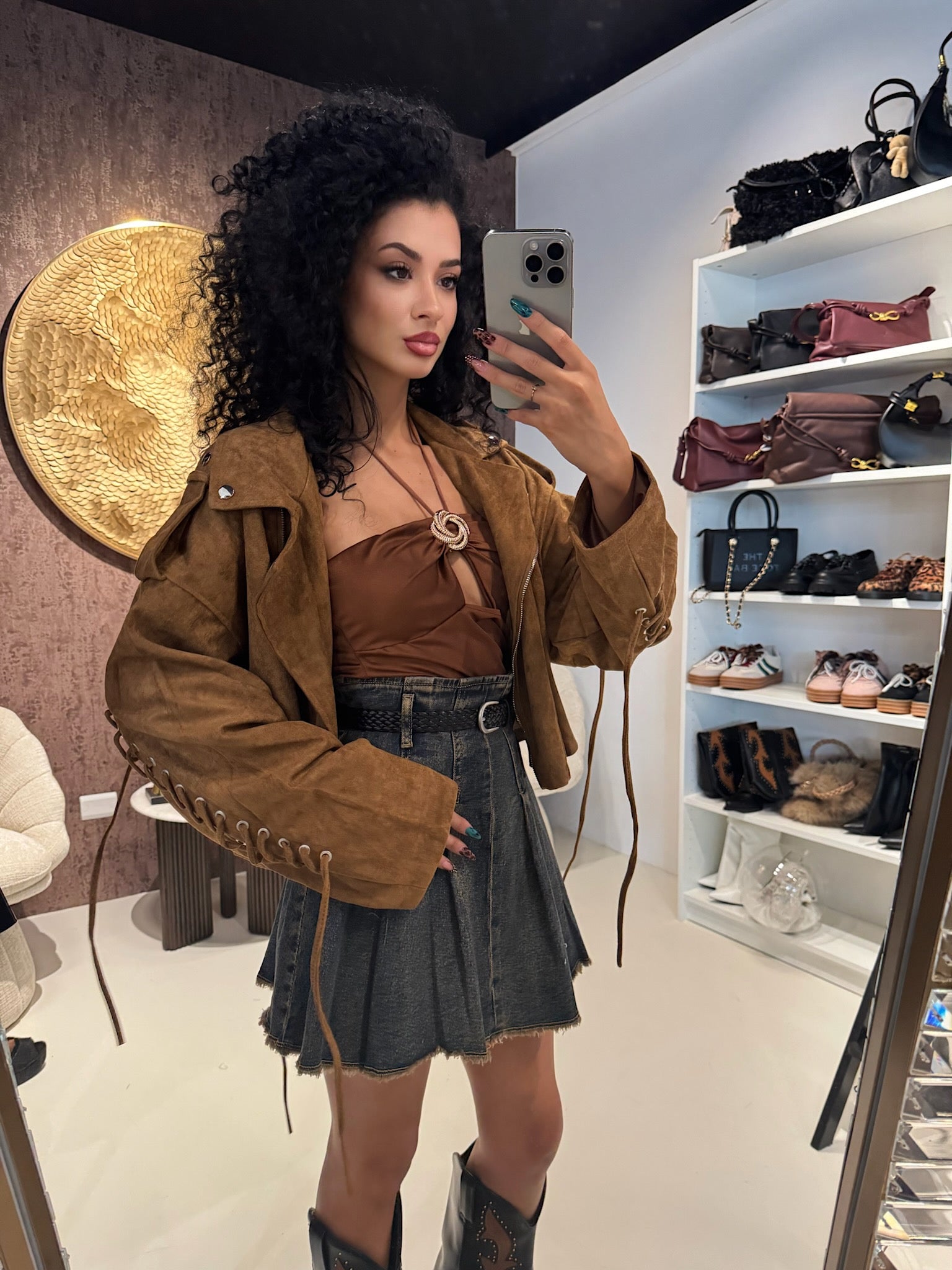 Gonna in jeans con cintura - R.a. Boutique