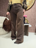 Jeans Chocolate con Borchiette Gioiello - R.a. Boutique