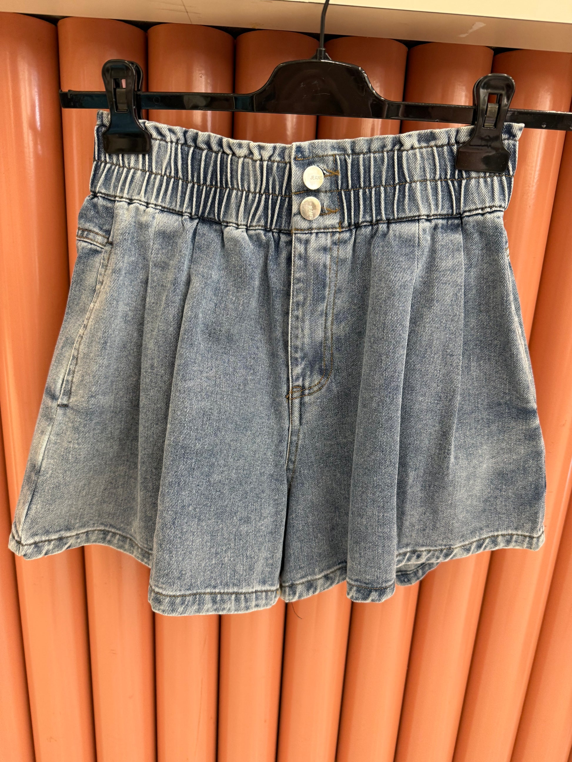 Short in jeans con elastico Dark Blue - R.a. Boutique