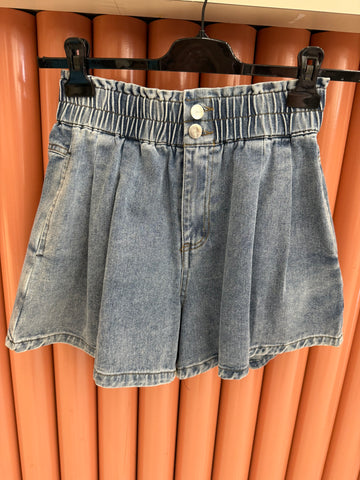 Short in jeans con elastico Dark Blue - R.a. Boutique